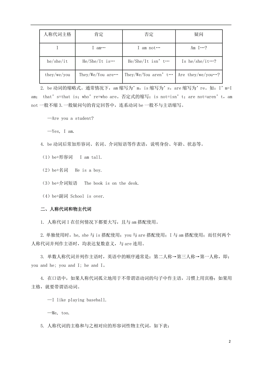 七年级英语上册 module 1 my classmates（语法篇）试题 （新版）外研版_第2页