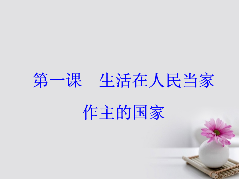 高考政治一轮总复习 第二部分 第一单元 公民的政治生活 第一课 生活在人民当家作主的国家课件_第2页