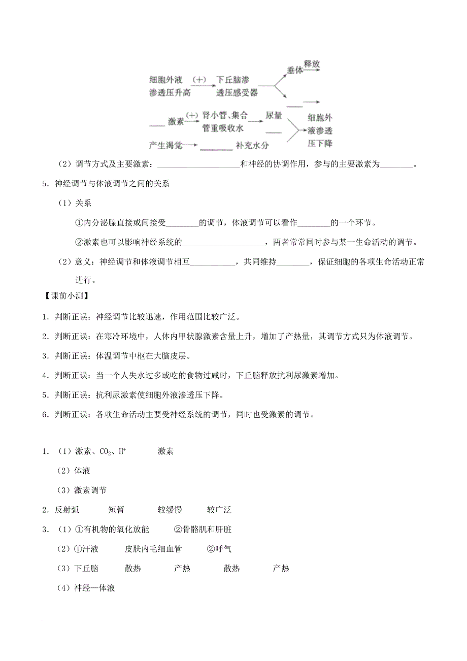 高中生物 第二章 动物和人体生命活动的调节 2_3 神经调节和体液调节的关系练习 新人教版必修3_第2页