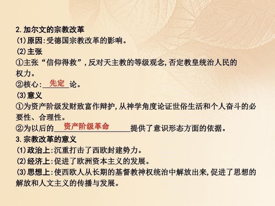 高考历史大一轮复习 第十二单元 人文精神的起源及其发展 考点2 挑战教皇的权威与理性之光课件 岳麓版_第5页