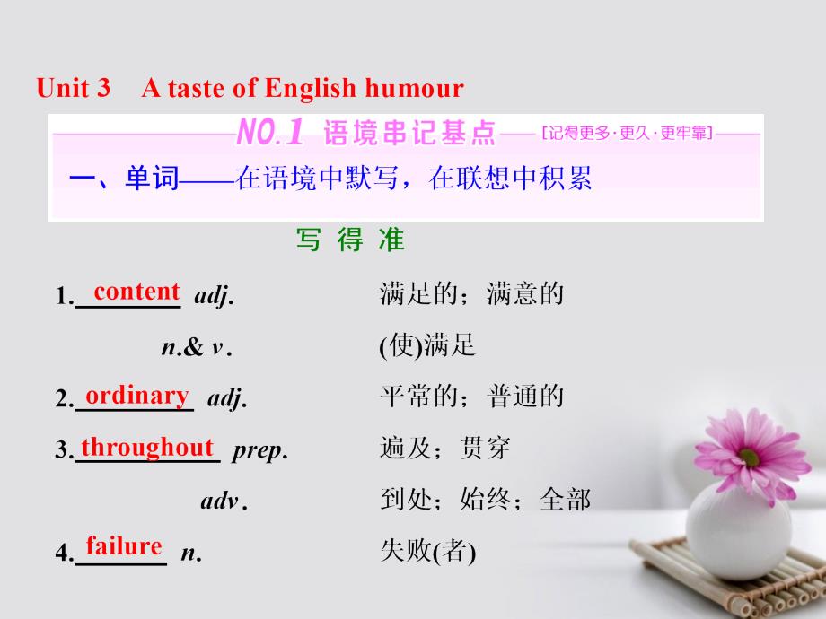 高三英语一轮复习 unit 3 a taste of english humour课件 新人教版必修_第1页