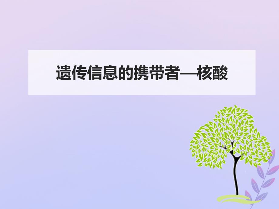 2018-2019学年高中生物 专题06 遗传信息的携带者—核酸同步课件 新人教版必修1_第1页