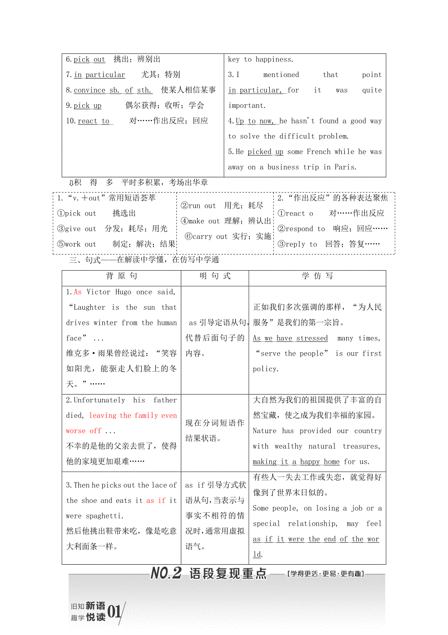 高三英语一轮复习 unit 3 a taste of english humour教师用书 新人教版必修_第3页