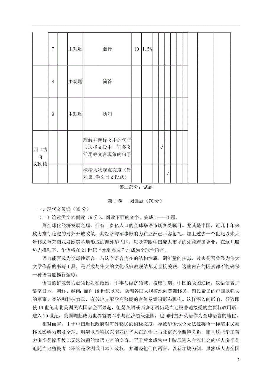 四川省宜宾市一中2017-2018学年高中语文上学期第2周试题_第2页