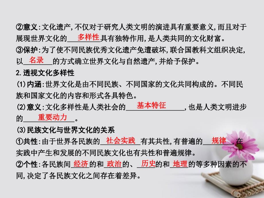 高考政治大一轮复习第二单元文化传承与创新第三课文化的多样性与文化传播课件新人教版必修3_第4页