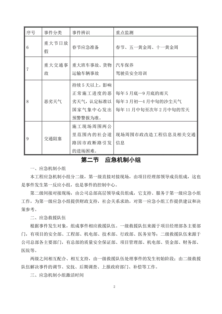 紧急情况处理措施、预案与抵抗风险措施(0002)_第2页