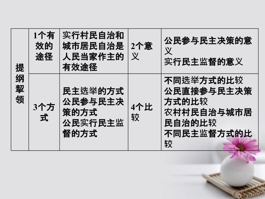 高考政治一轮总复习 第二部分 第一单元 公民的政治生活 第二课 我国公民的政治参与课件_第5页