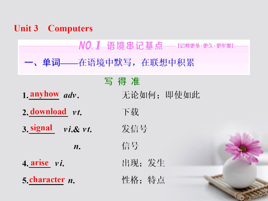 高三英语一轮复习 unit 3 computers课件 新人教版必修_第1页