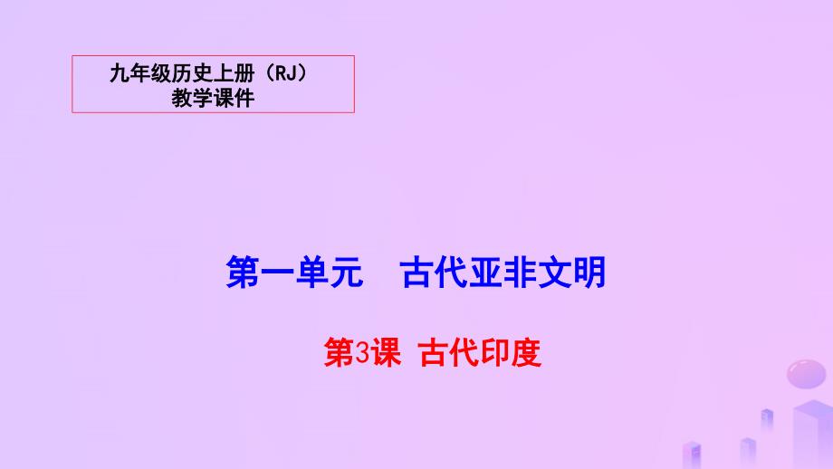 2018秋九年级历史上册 3 古代印度教学课件 新人教版_第1页