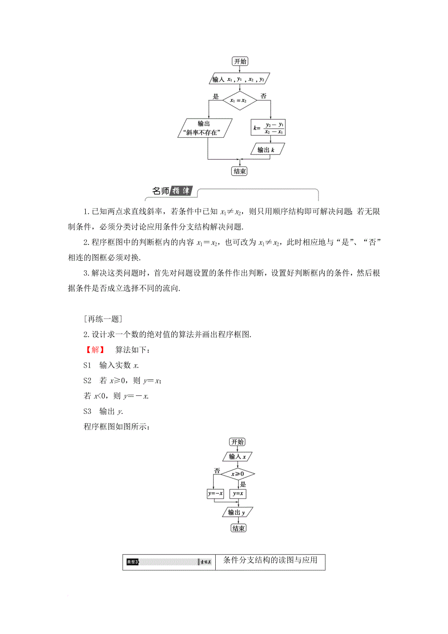 高中数学 1_1_3 第2课时 条件分支结构学案 新人教b版必修3_第4页