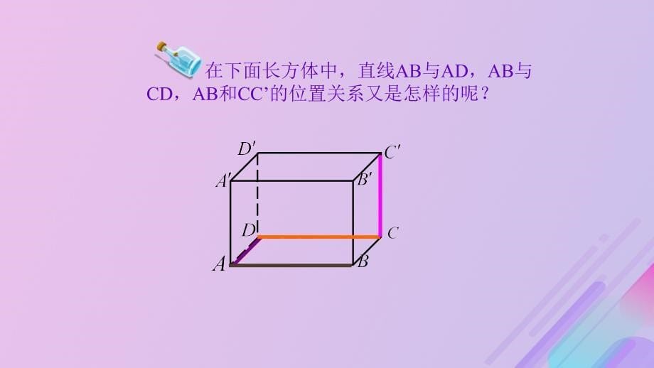 2018年高中数学 第1章 立体几何初步 1.2.2 空间两条直线的位置关系课件9 苏教版必修2_第5页