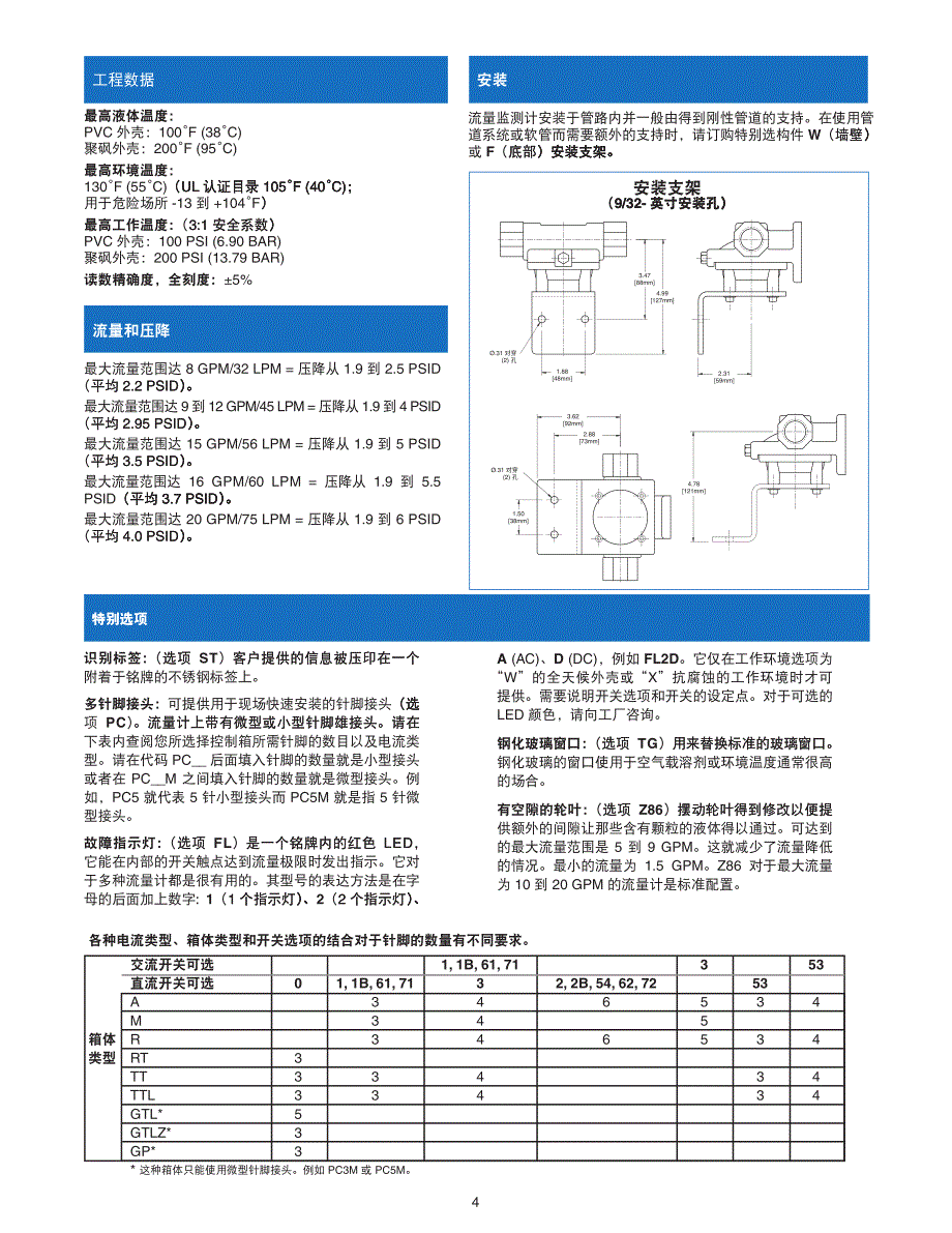 小轮叶型用于腐蚀性液体- universal&#174; 流量计_第4页