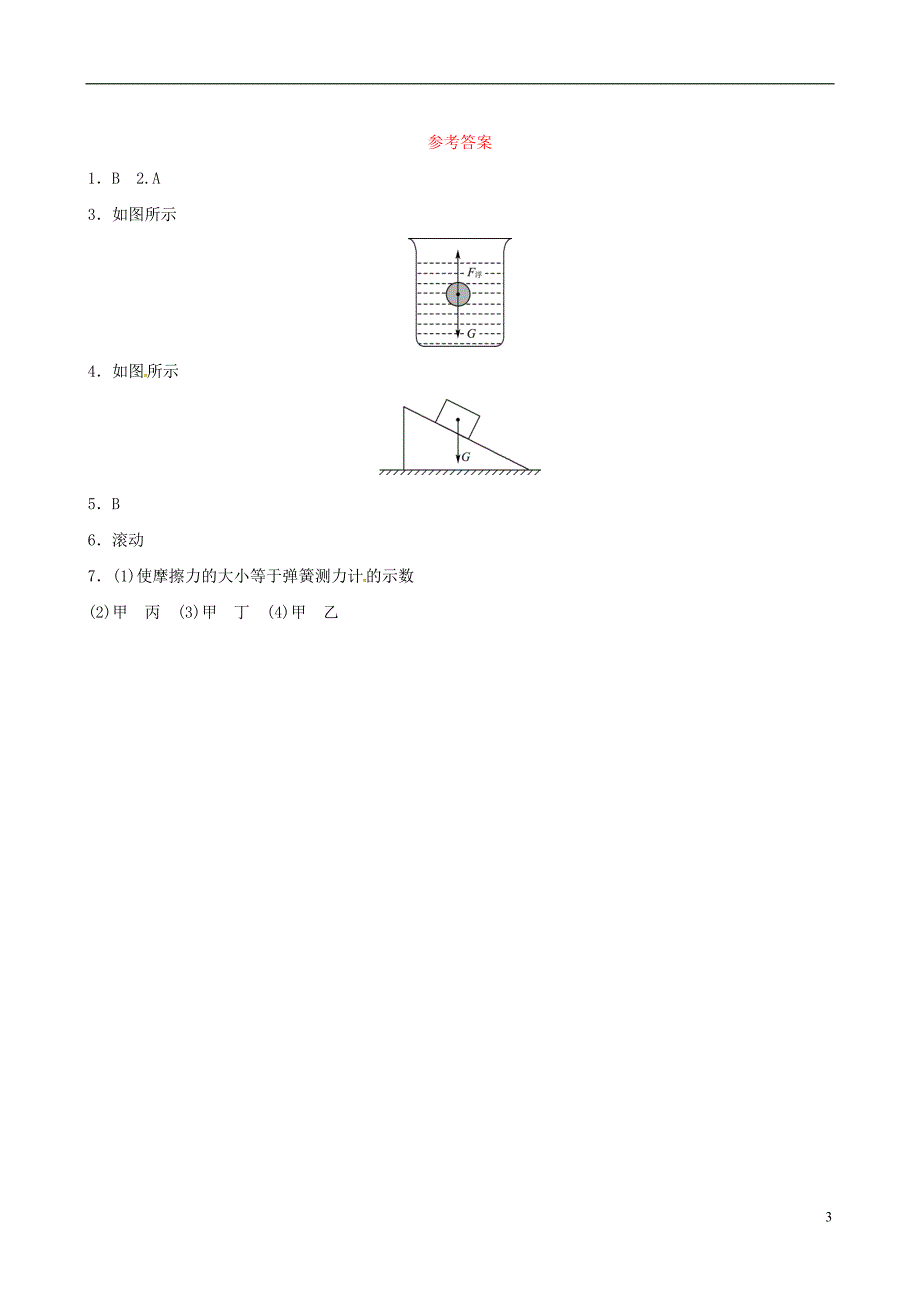 东营专版2019年中考物理总复习第七八章力运动和力真题演练_第3页