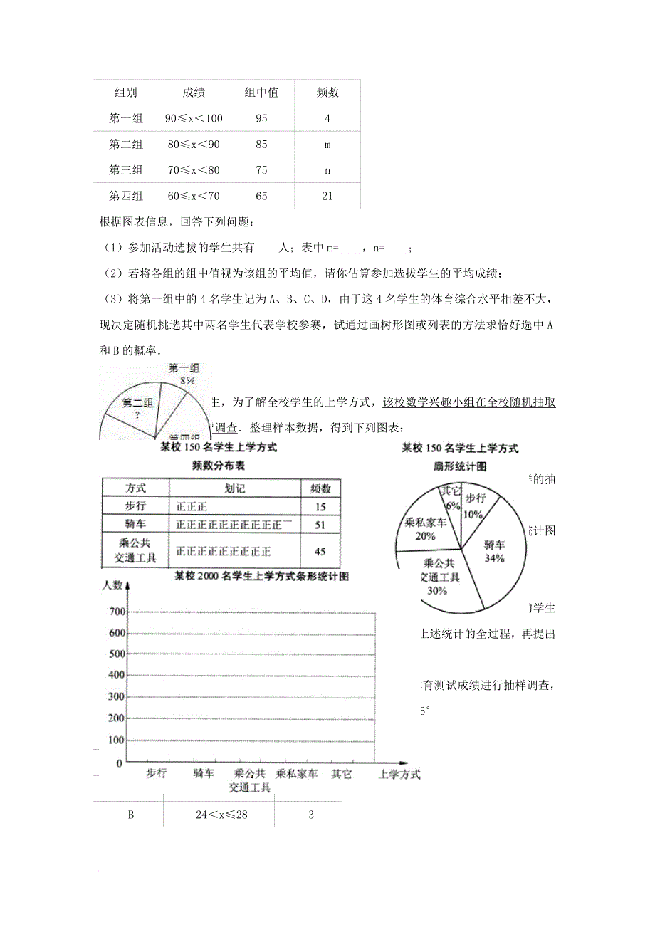 中考数学专项复习《频数与频率（1）》练习（无答案） 浙教版_第4页