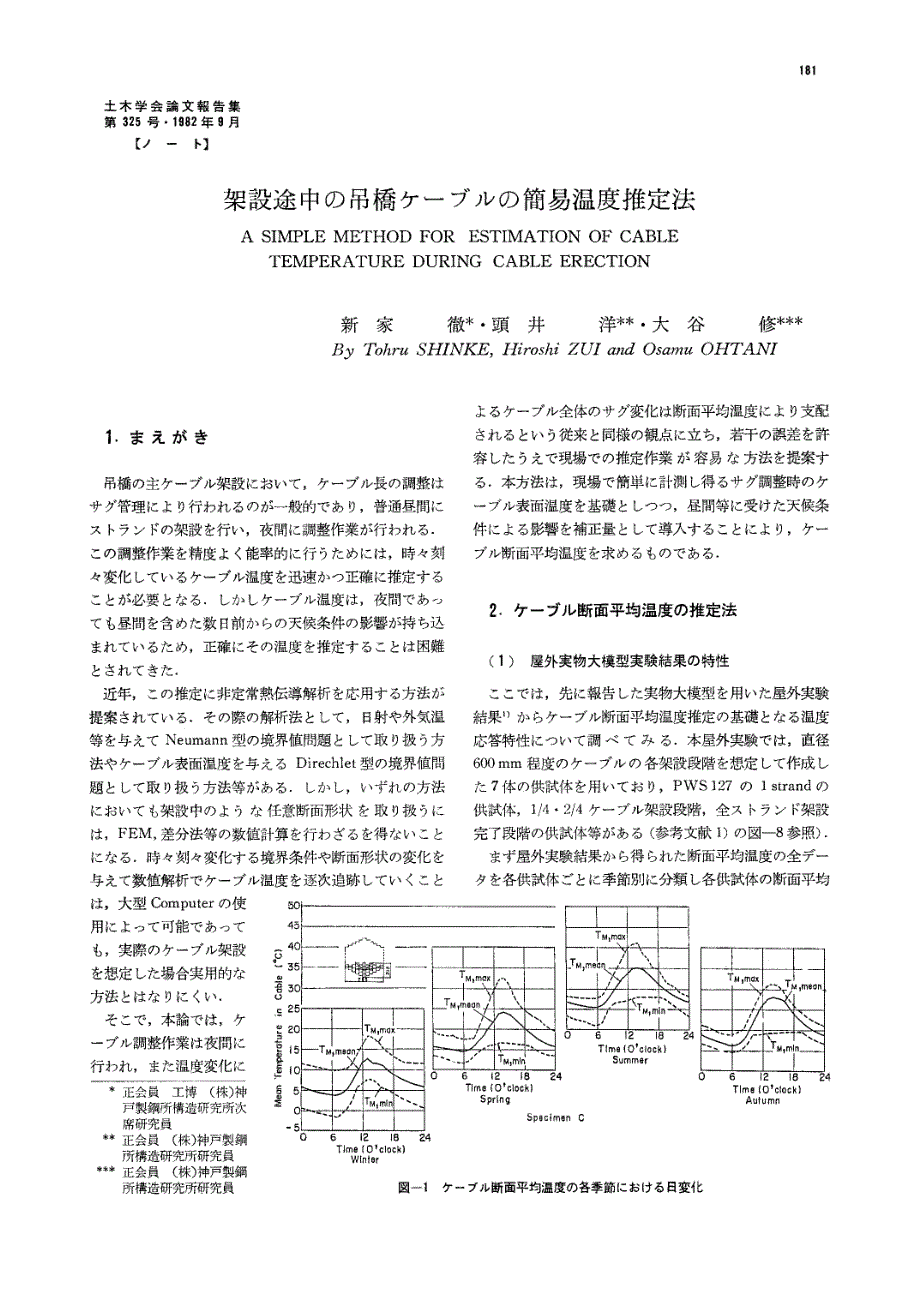 架设途中の吊桥ケーブルの简易温度推定法_第1页