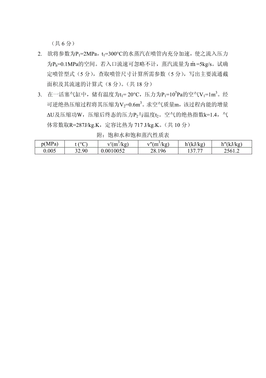 工程热力学考试题 精编125_第2页