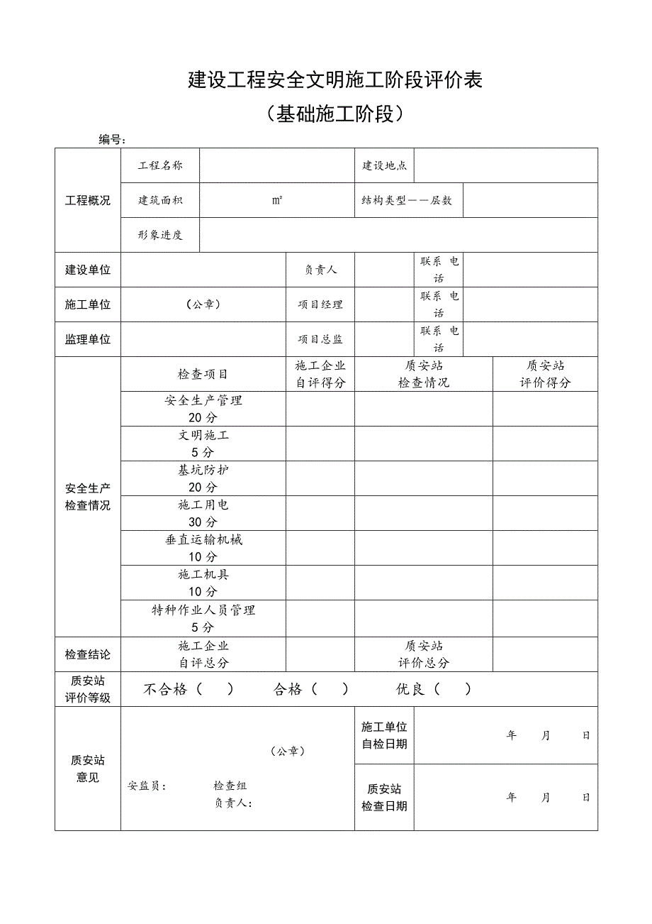 建设工程公司项目部安全文明综合评价书_第4页