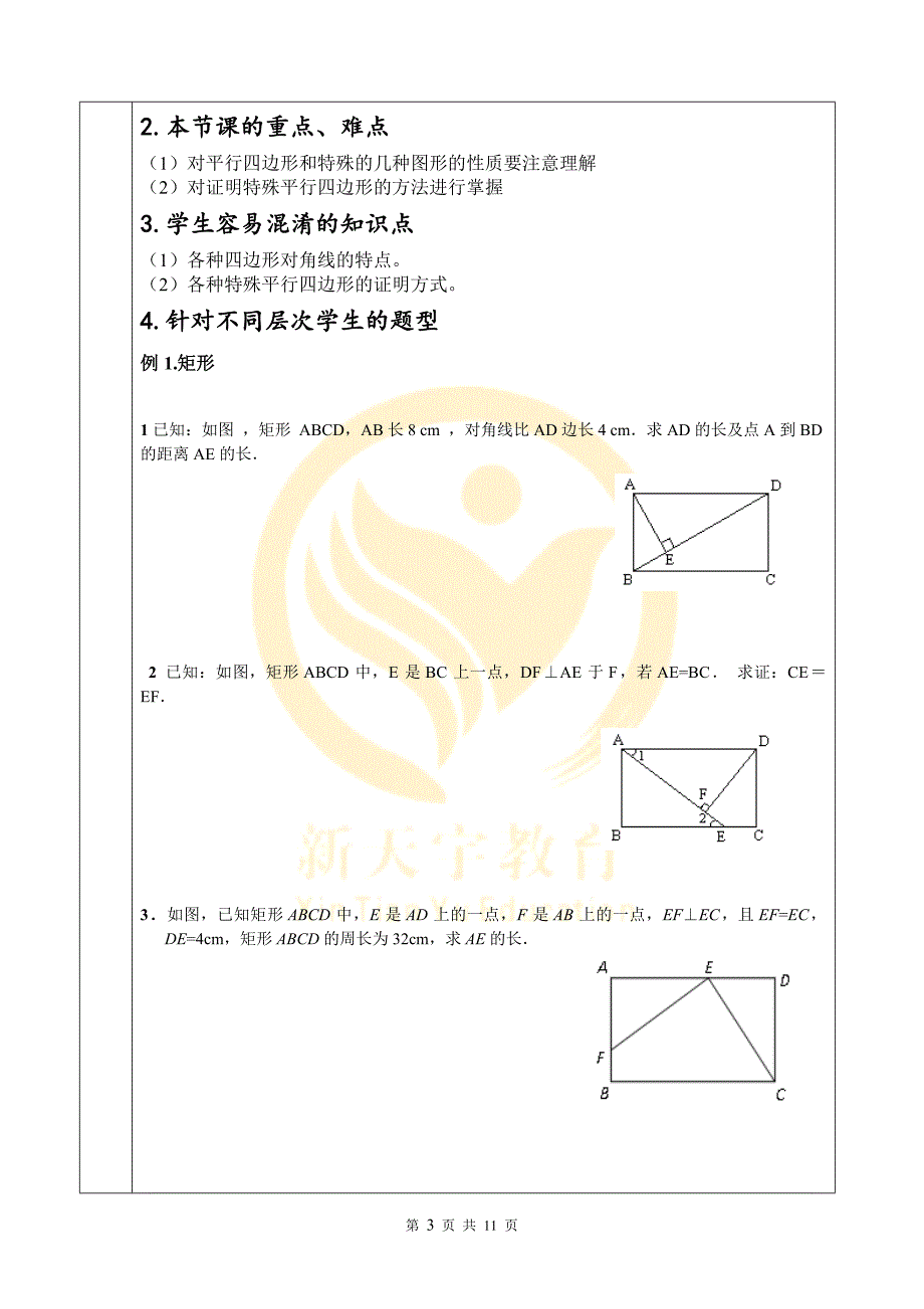 特殊平行四边形知识点总结与题型_第3页