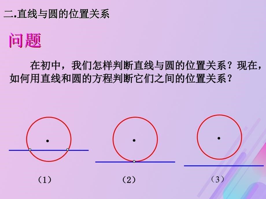 2018年高中数学 第2章 平面解析几何初步 2.2.2 直线与圆的位置关系课件12 苏教版必修2_第5页