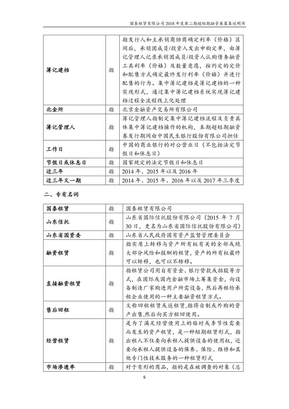 国泰租赁有限公司2018第二期超短期融资券募集说明书_第5页