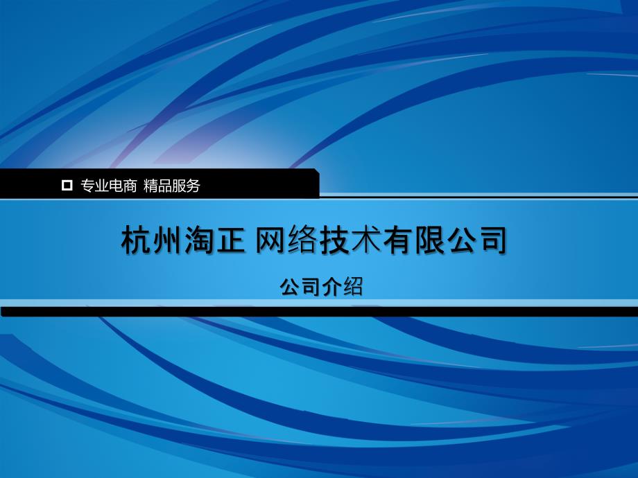 代运营最佳选择-杭州淘正网络技术有限公司_第1页