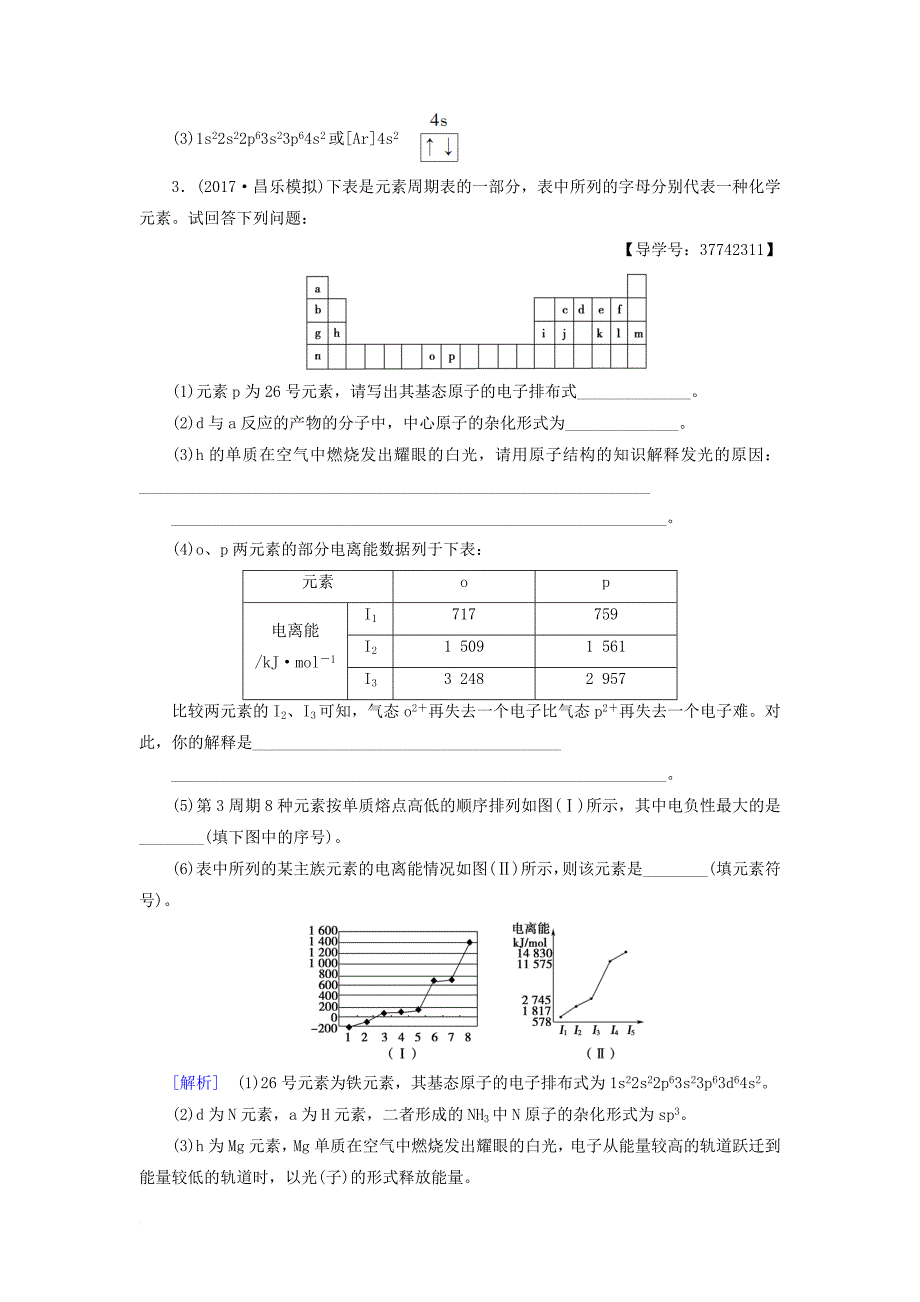 高三化学一轮复习 第1单元  原子结构与元素的性质课时分层训练 苏教版选修_第2页