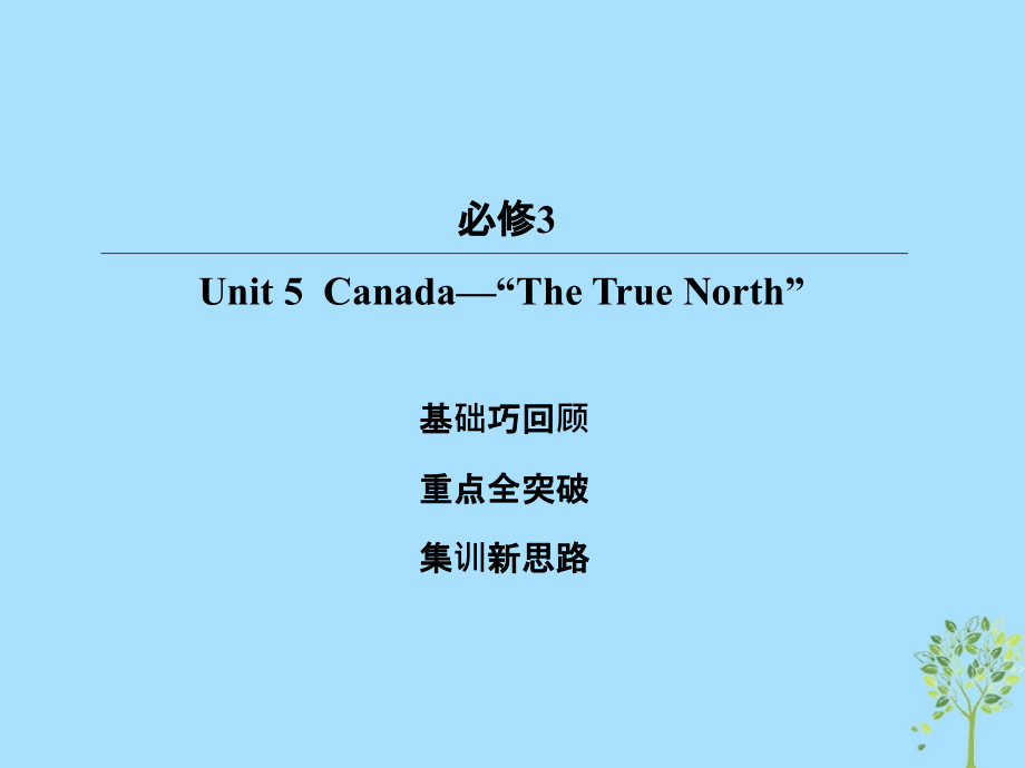 2019版高考英语一轮复习 第一部分 教材复习 unit 5 canada-“the true north”课件 新人教版必修3_第2页