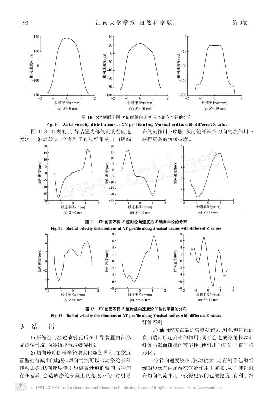 旋流纺纤维气流引导装置内部流场的数值计算_第5页