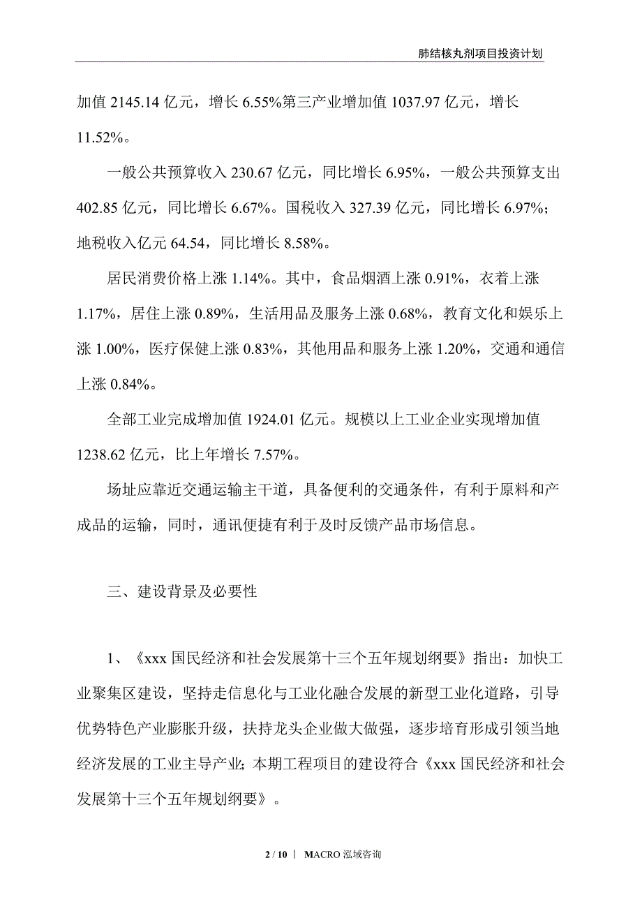 肺结核丸剂项目投资计划_第2页