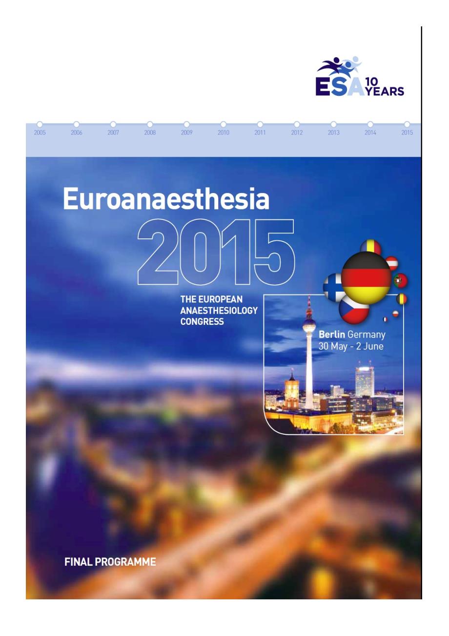 特耐最新3-7天使用的安全性数据在欧洲麻醉学协会大会(esa-2015)-发布!_第1页