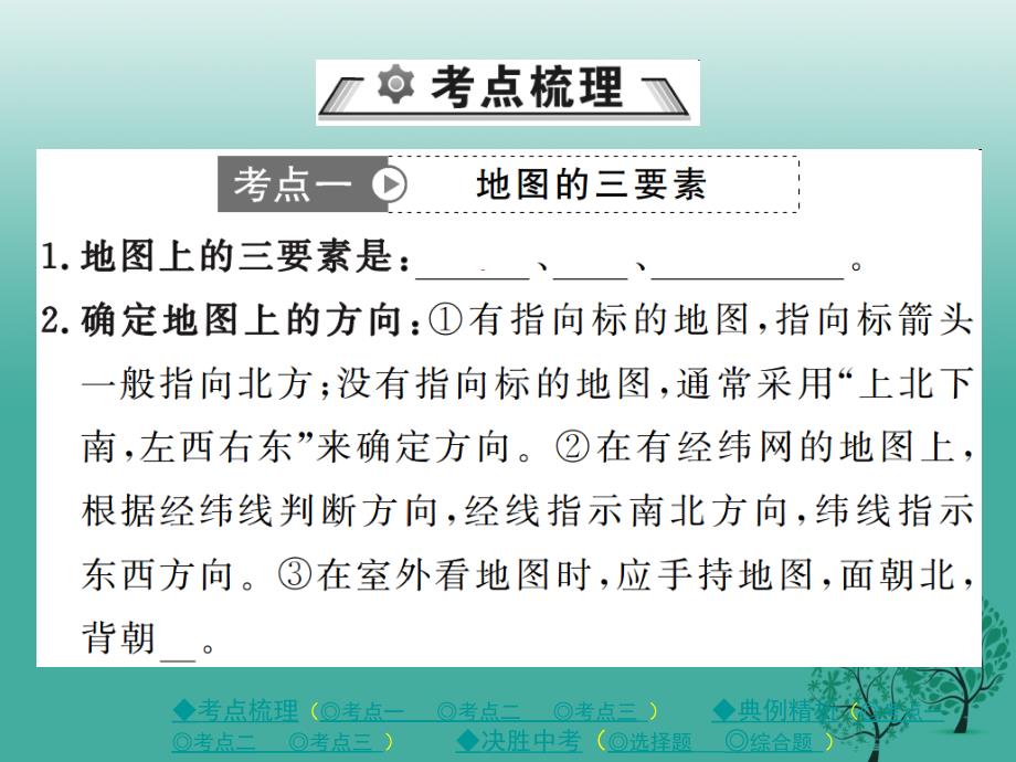 中考地理总复习 第一部分 考点探究 第一单元 地球与地图 第2讲 地图课件_第2页