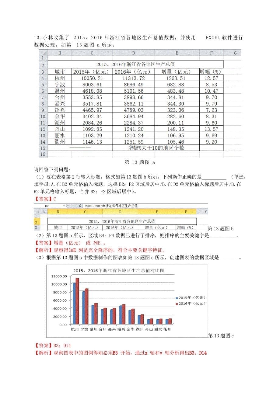 2016-2018年浙江省普通高校招生信息通用技术选考科目考试真题集定稿_第5页