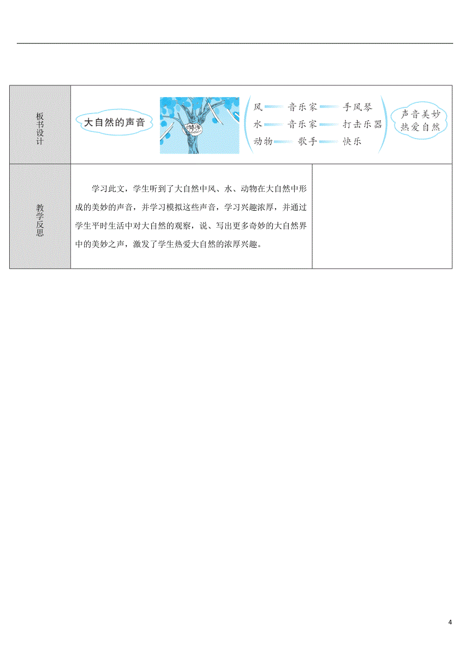 三年级语文上册第七单元21大自然的声音教案2新人教版_第4页