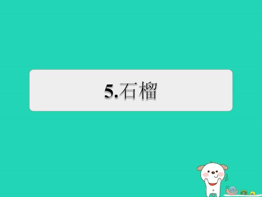 三年级语文上册第5单元16石榴习题课件2苏教版_第1页