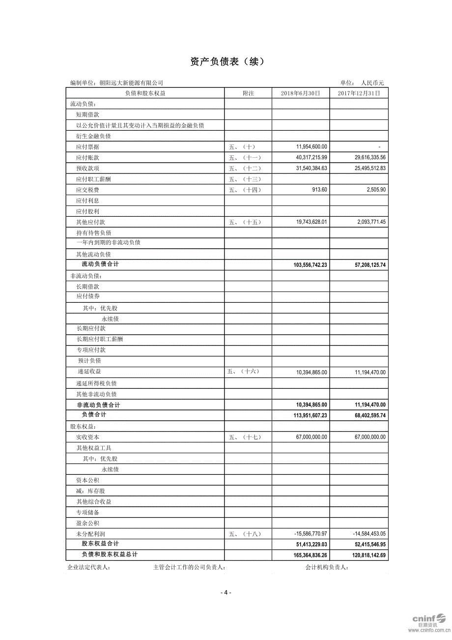 远大智能：朝阳远大新能源有限公司2017年1月1日至2018年6月30日审计报告_第5页