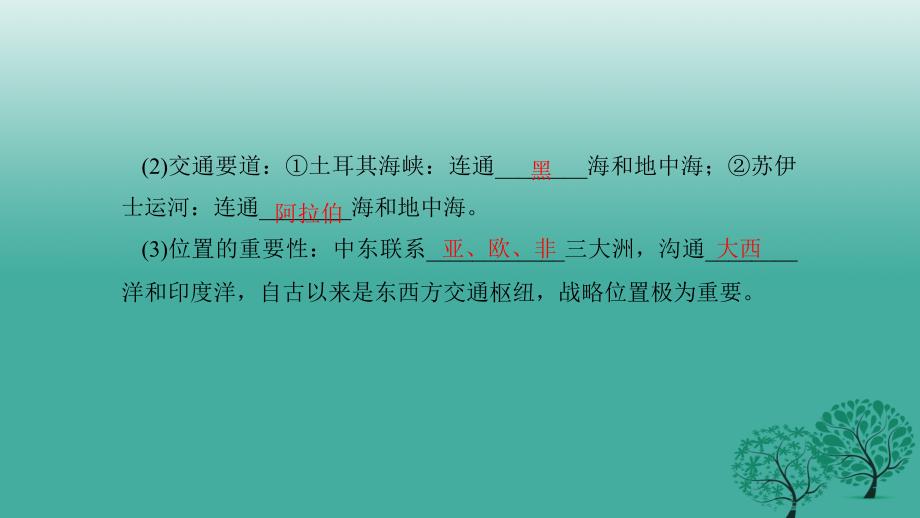 七年级地理下册 第八章 第一节 中东（第1课时 三洲五海之地世界石油宝库》课件 （新版）新人教版_第3页