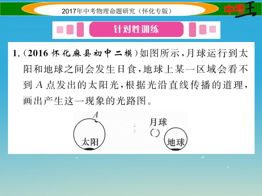 中考物理命题研究 第二编 重点题型专题突破篇 专题三 作图题（一）光学作图课件_第2页