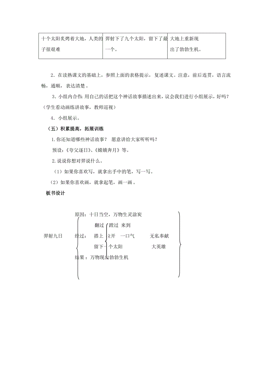 2018学年二年级语文下册课文725羿射九日第2课时教案新人教版_第3页