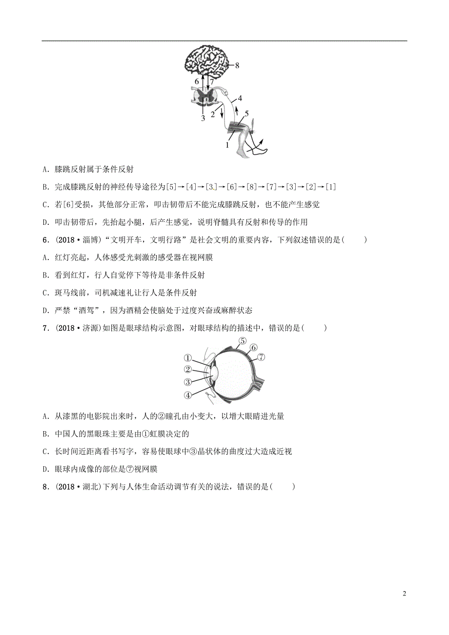 东营专版2019年中考生物专题五专题演练_第2页