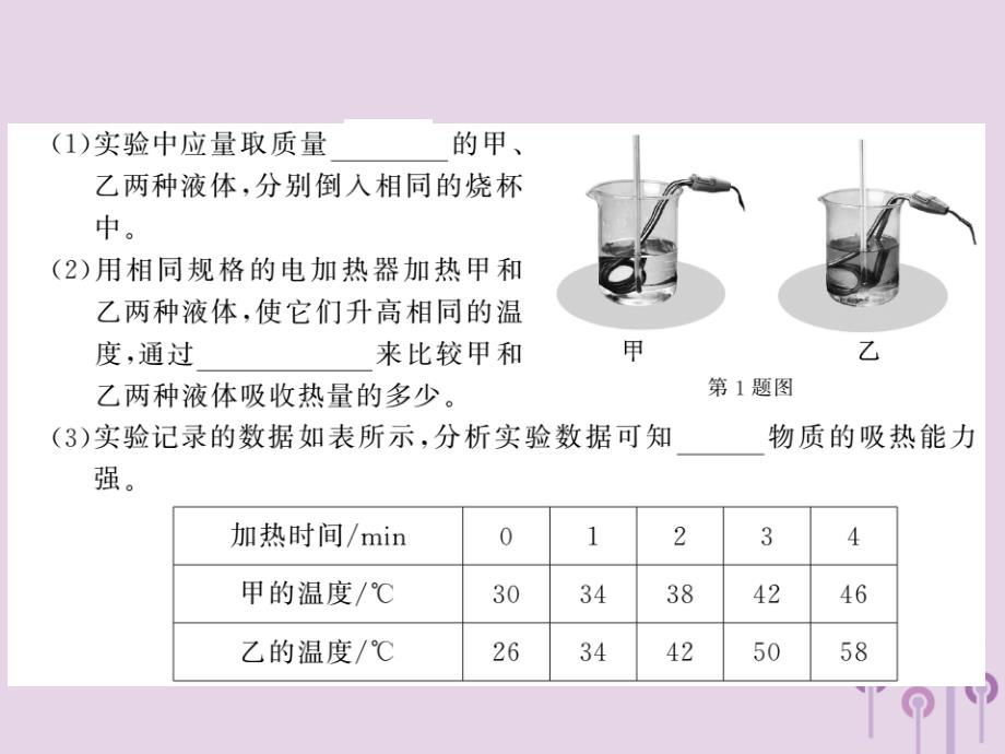2018秋九年级物理全册第13章第3节比热容第1课时认识比热容习题课件新版新人教版_第3页