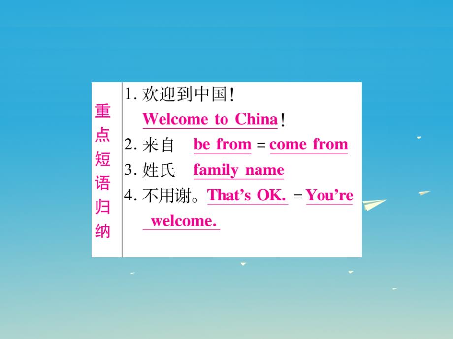 中考英语总复习第一篇教材系统复习考点精讲1七上unit1_2课件仁爱版_第4页