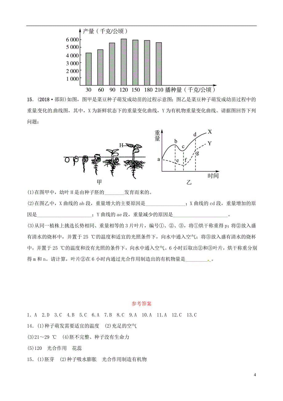 东营专版2019年中考生物专题七专题演练_第4页