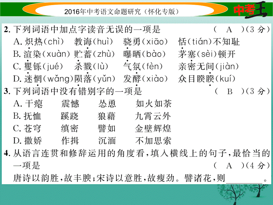 中考语文第五编中考写作提升篇中考综合训练二课件_第3页