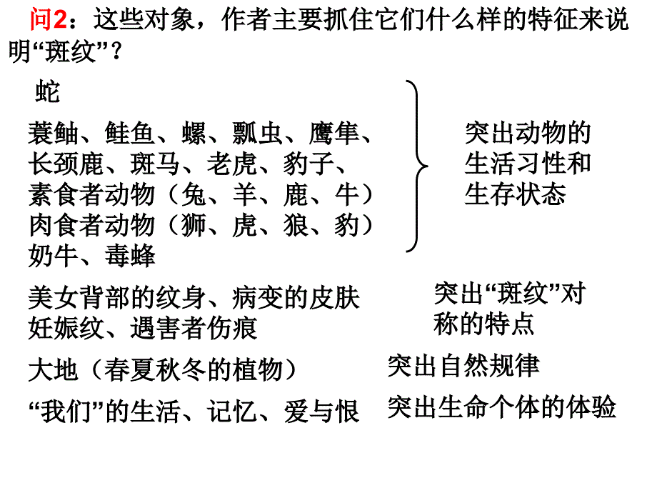 2017-2018学年苏教版必修五 斑纹 课件（14张）_第4页