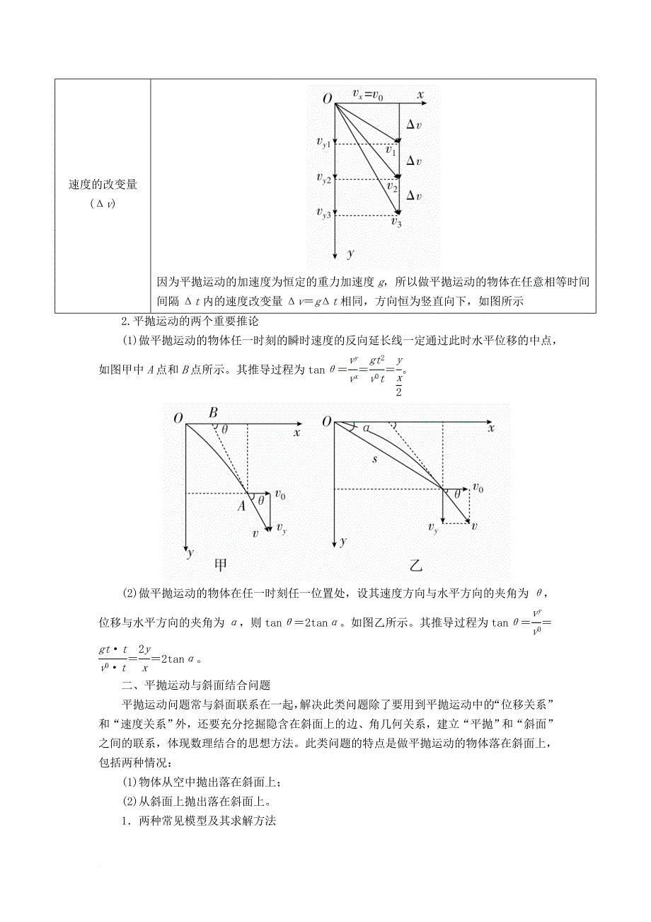 高考物理一轮复习 专题四 曲线运动 考点二 抛体运动教学案（含解析）_第3页