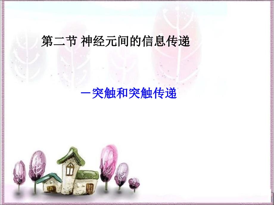 生理学：突触和突触传递_第1页