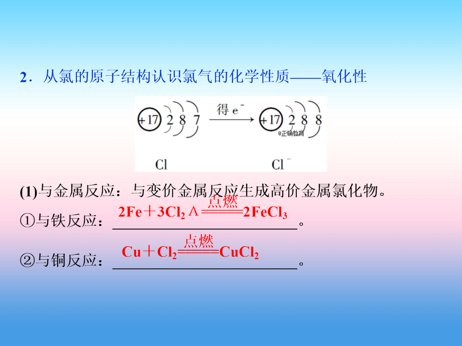 2019届高考化学（人教版）一轮复习课件：第4章 非金属及其重要化合物 第2节 富集在海水中的元素——氯_第4页