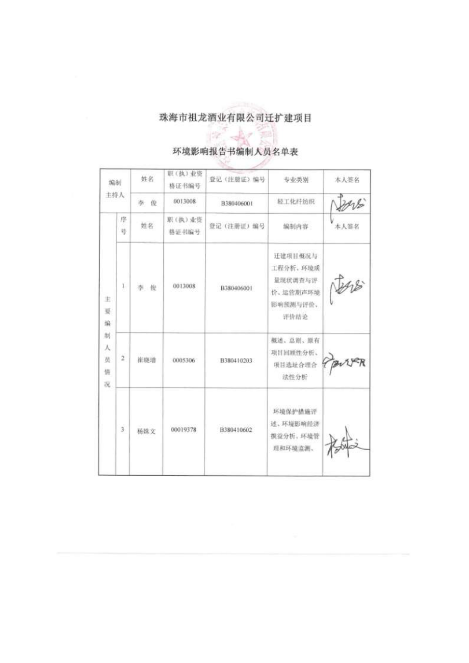 珠海市祖龙酒业有限公司迁扩建项目环境影响报告书_第3页