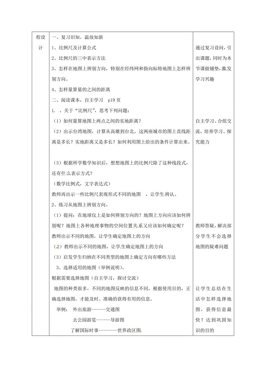 七年级地理上册 1_3 地图的阅读同课异构教案2 （新版）新人教版_第3页