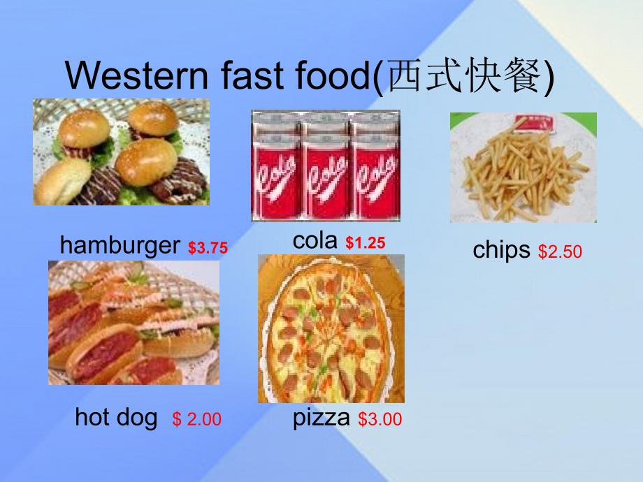 2016春六年级英语下册 module 1 unit 1《i want a hot dog，plaese》课件3 （新版）外研版（一起）_第3页